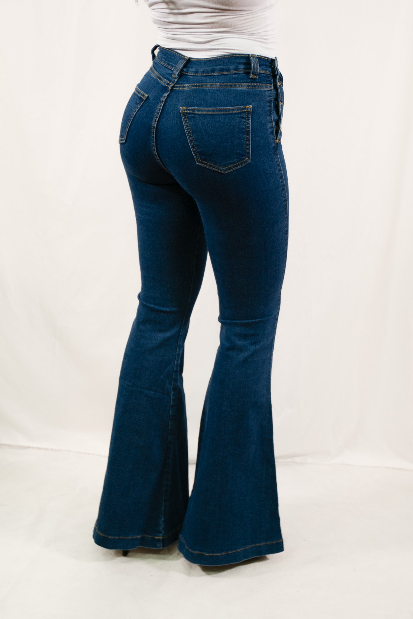 Bootcut Jeans con Bolsillos Frontales